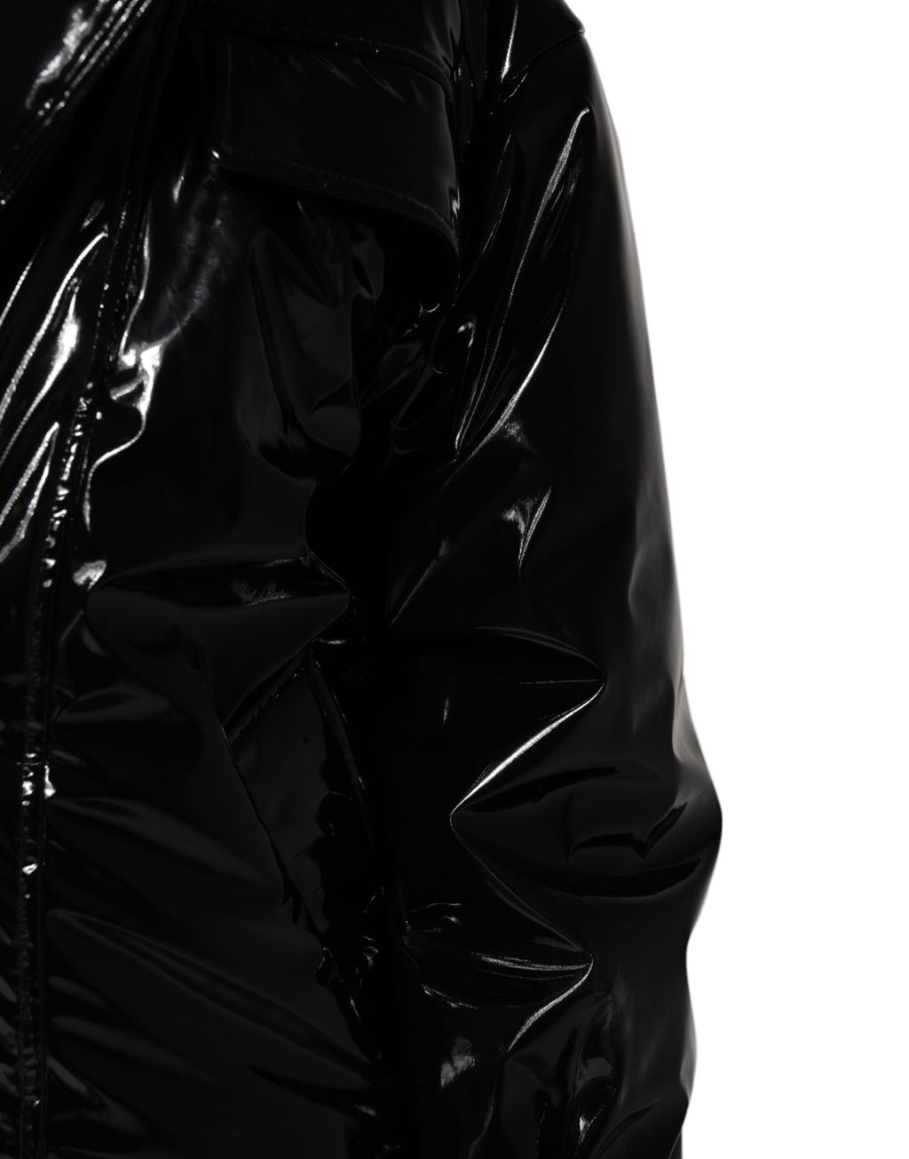 Schwarze Steppjacke aus Polyester