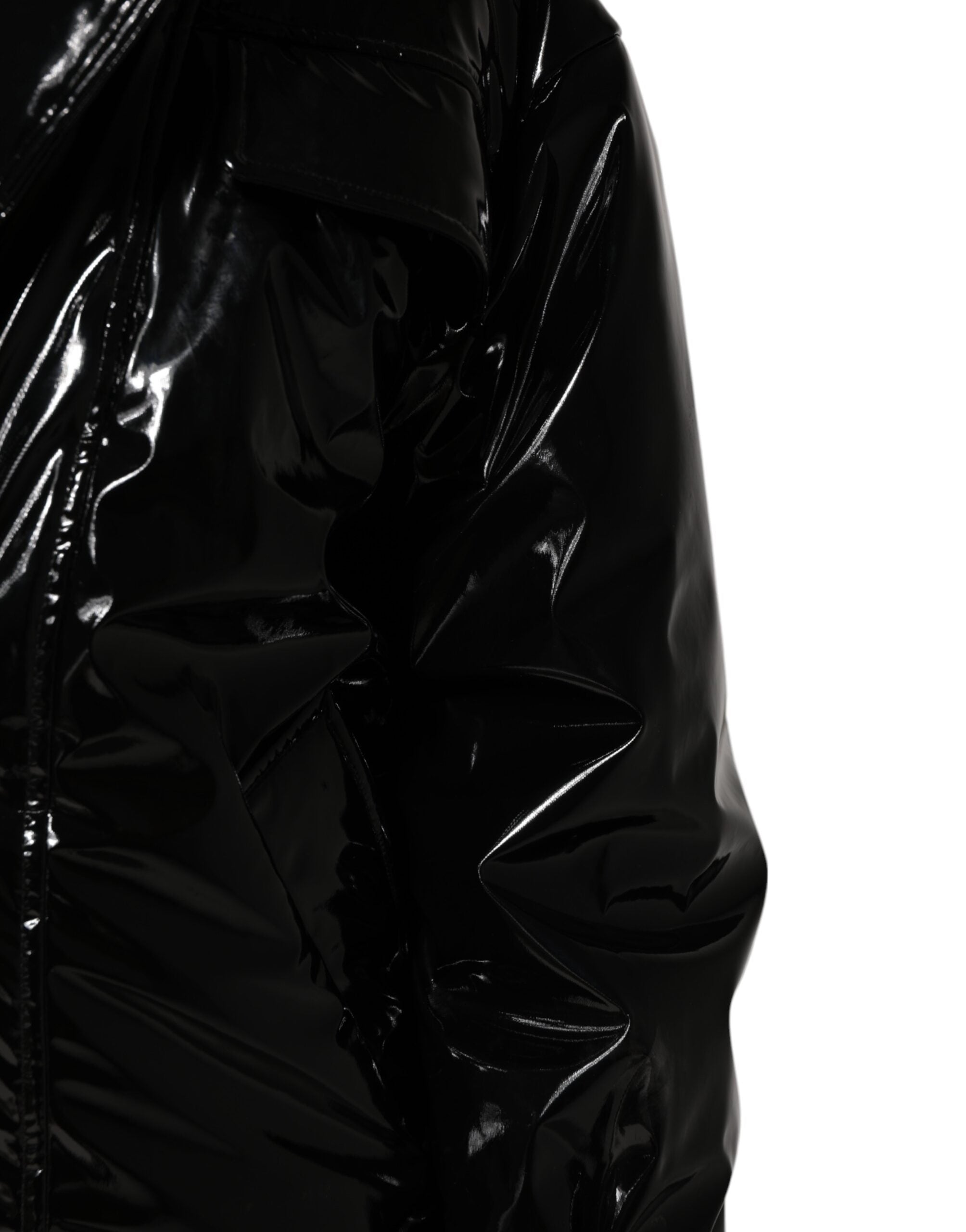 Schwarze Steppjacke aus Polyester