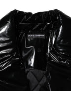 Schwarze Steppjacke aus Polyester