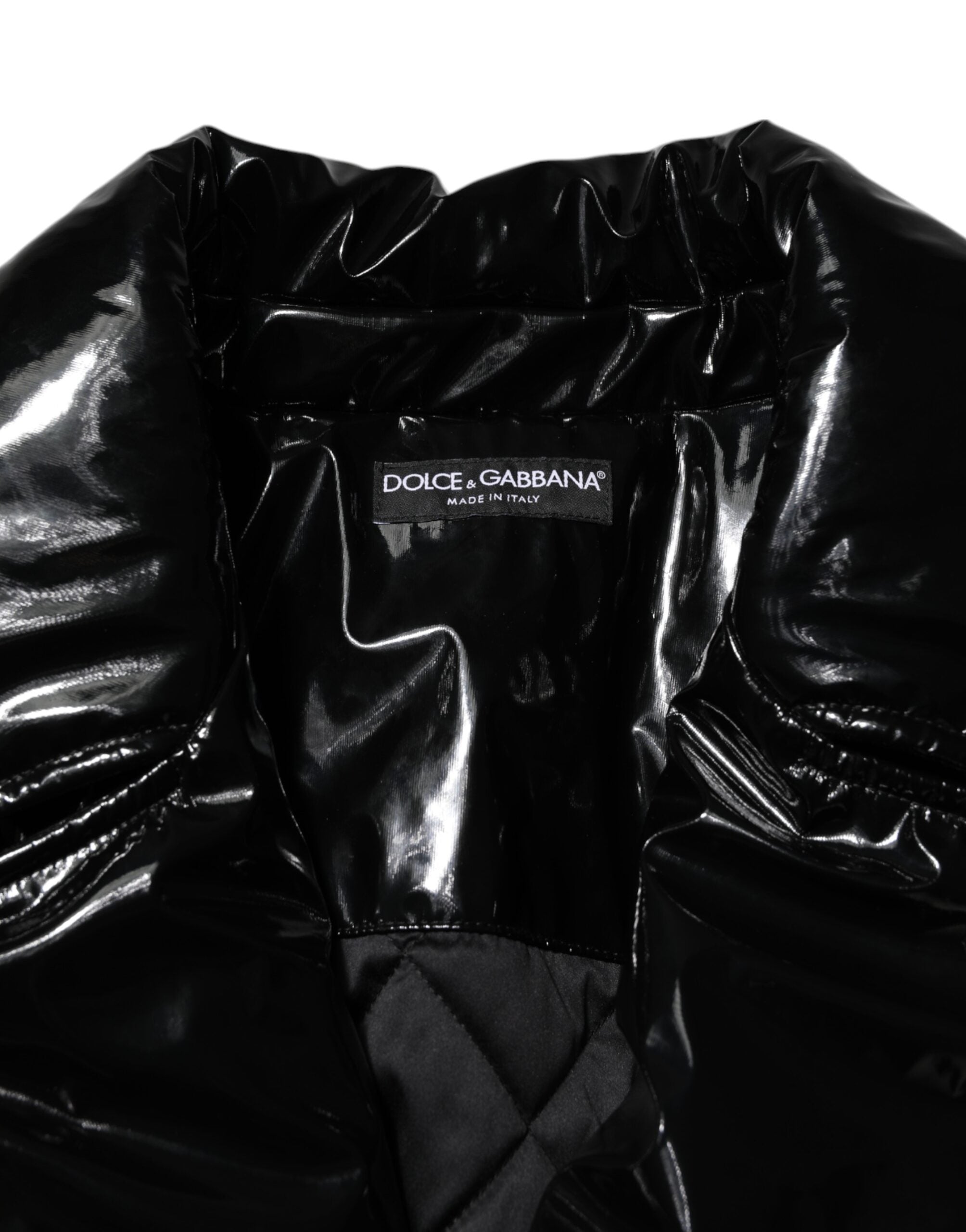 Schwarze Steppjacke aus Polyester