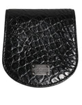 Brieftasche Etui Halter für Kondome Münzen, Exotische Haut, Schwarz