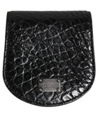 Brieftasche Etui Halter für Kondome Münzen, Exotische Haut, Schwarz