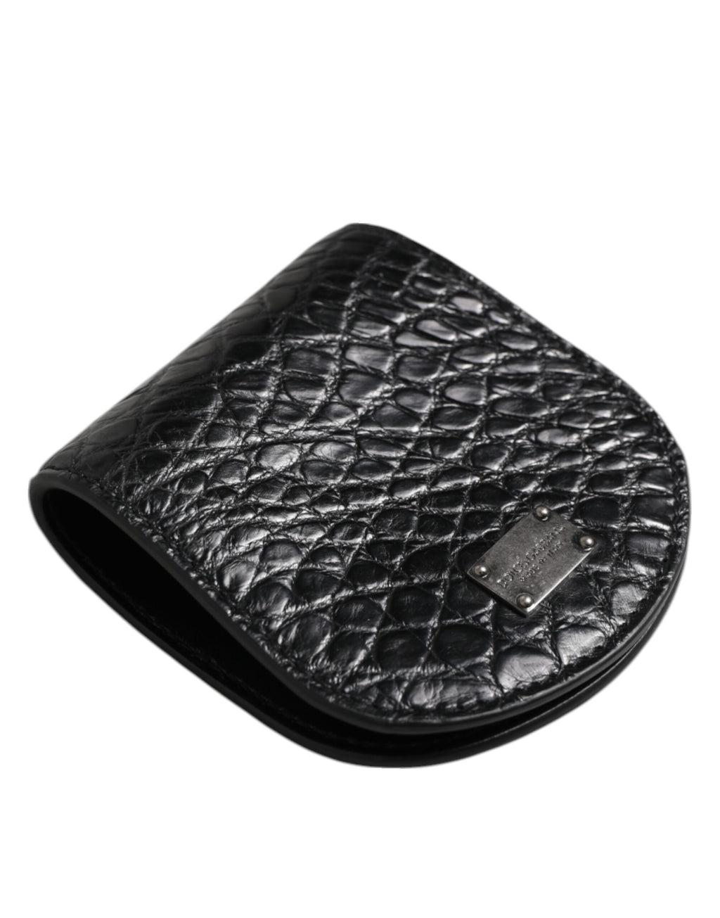 Brieftasche Etui Halter für Kondome Münzen, Exotische Haut, Schwarz