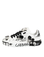 White Portofino Crystal Sneakers Shoes