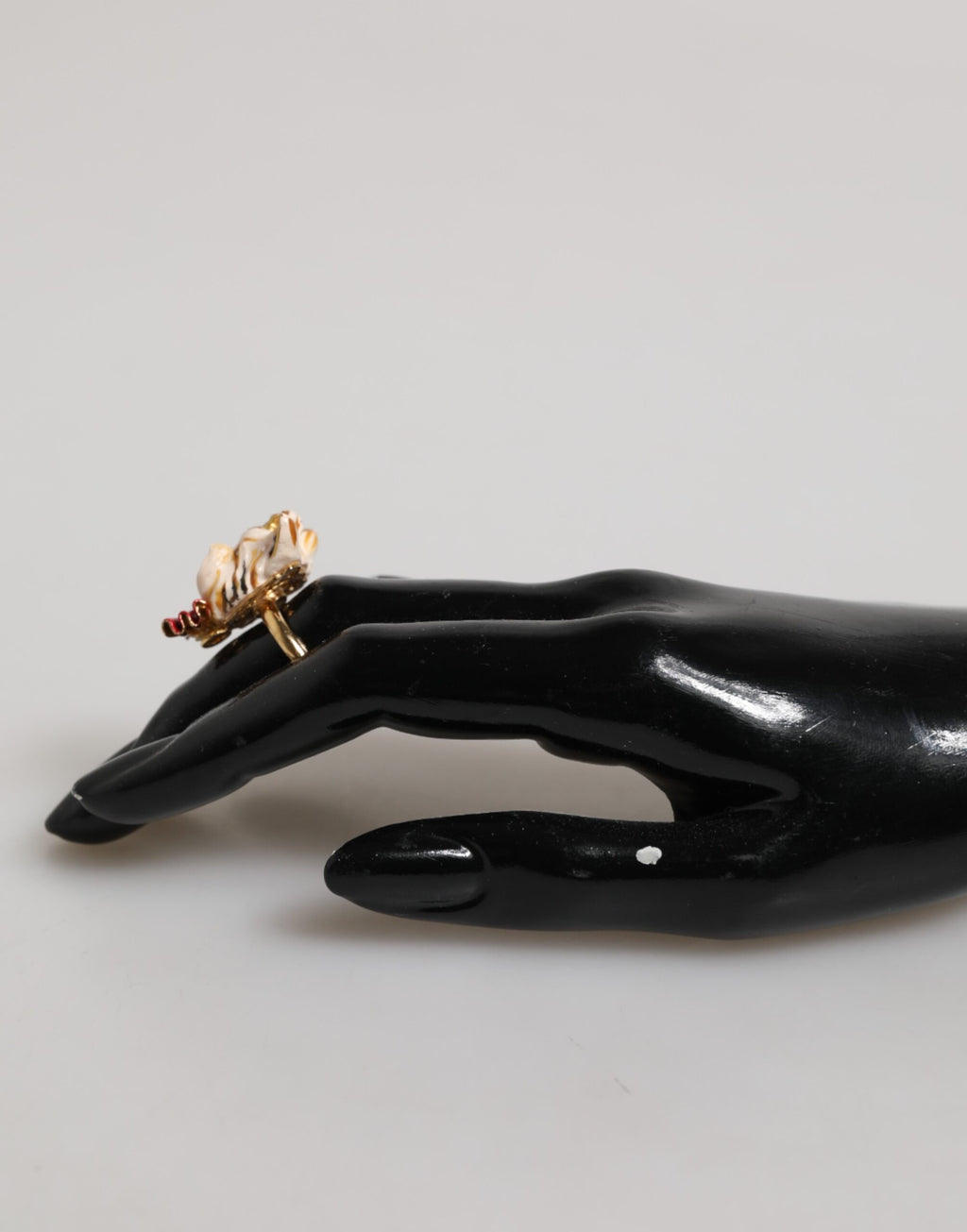 Gold Messing Harz Beige Hund Haustier Zubehör Ring