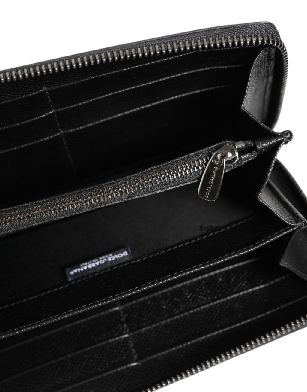 Black Grau Leopard Leder Reißverschluss Continental Geldbörse