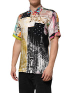 Multicolor Printed Button Down Casual Shirt