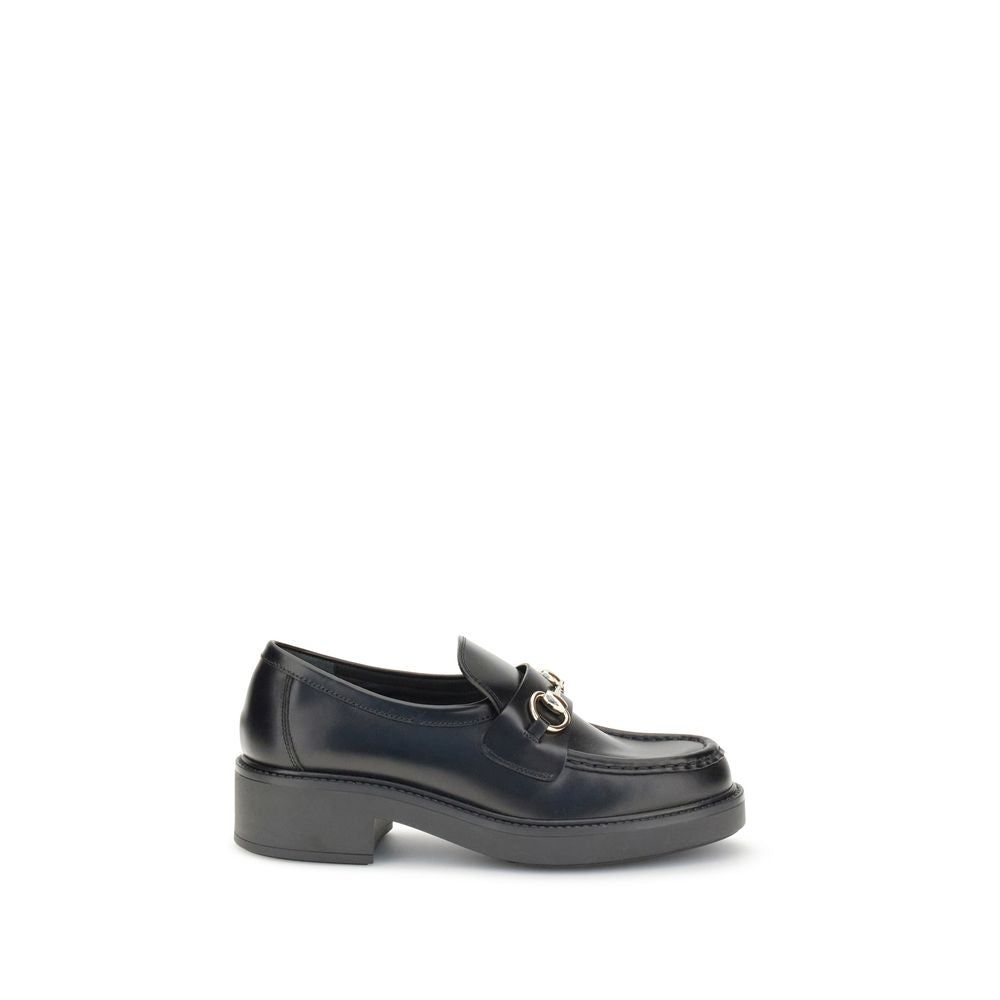 Schwarze Slip-On-Loafer aus Kalbsleder
