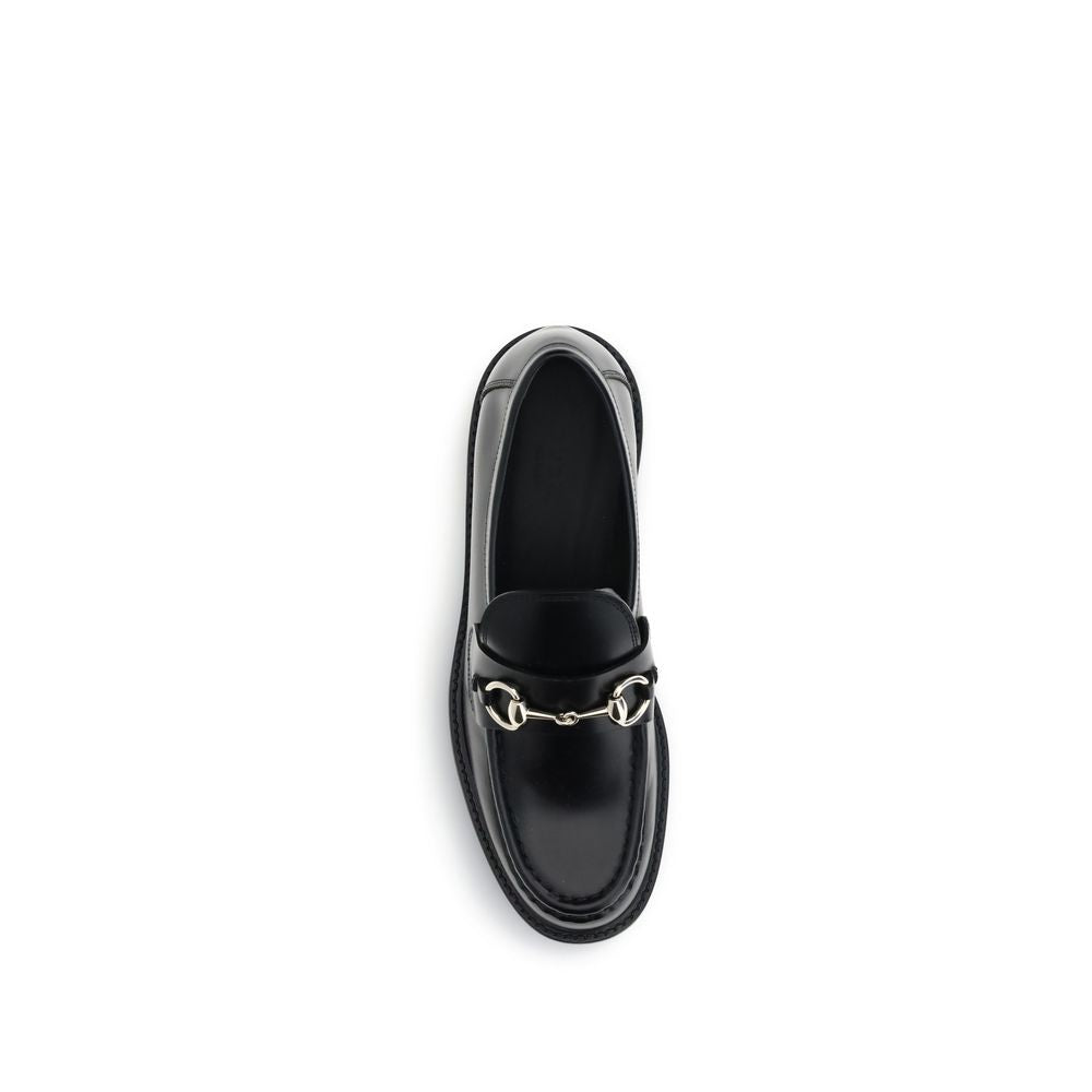 Schwarze Slip-On-Loafer aus Kalbsleder