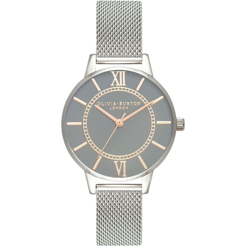 Silberne Edelstahl-Dresswatch
