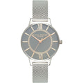 Silberne Edelstahl-Dresswatch