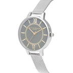 Silberne Edelstahl-Dresswatch