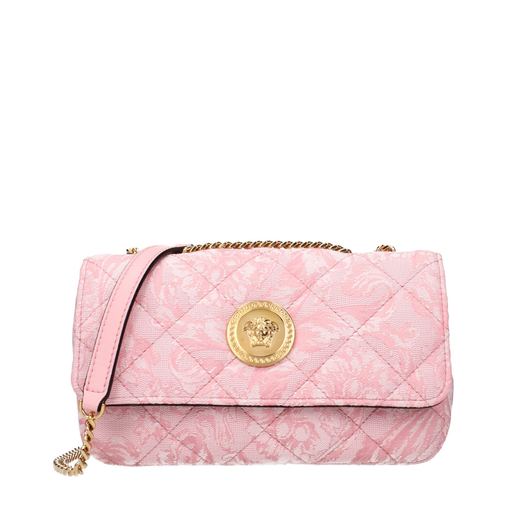 Rosa Schultertasche aus Stoff