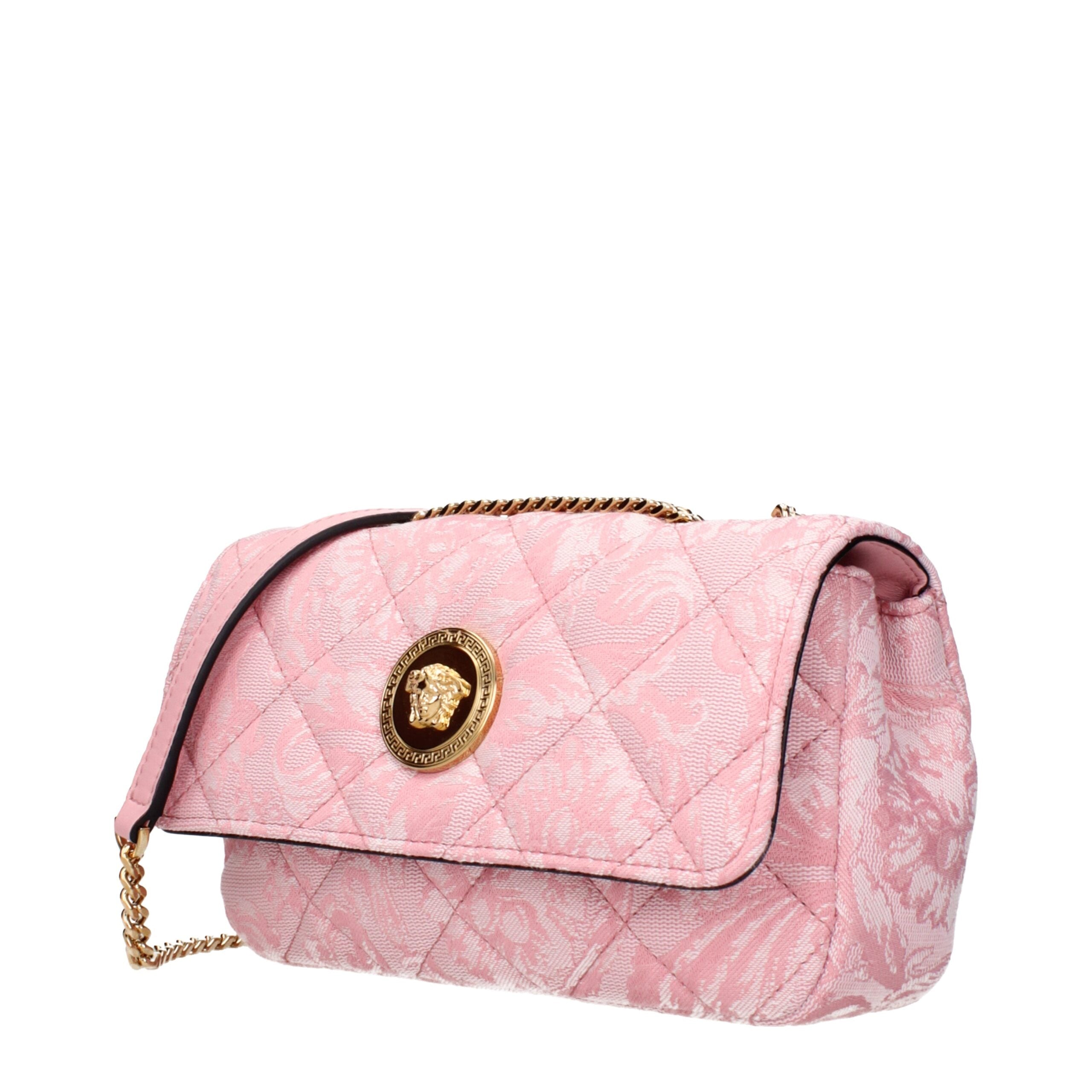 Rosa Schultertasche aus Stoff
