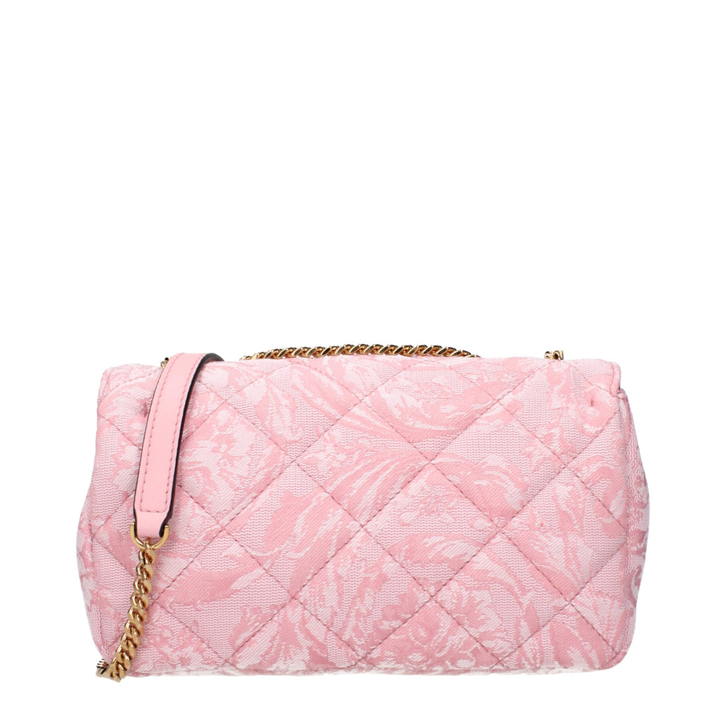 Rosa Schultertasche aus Stoff