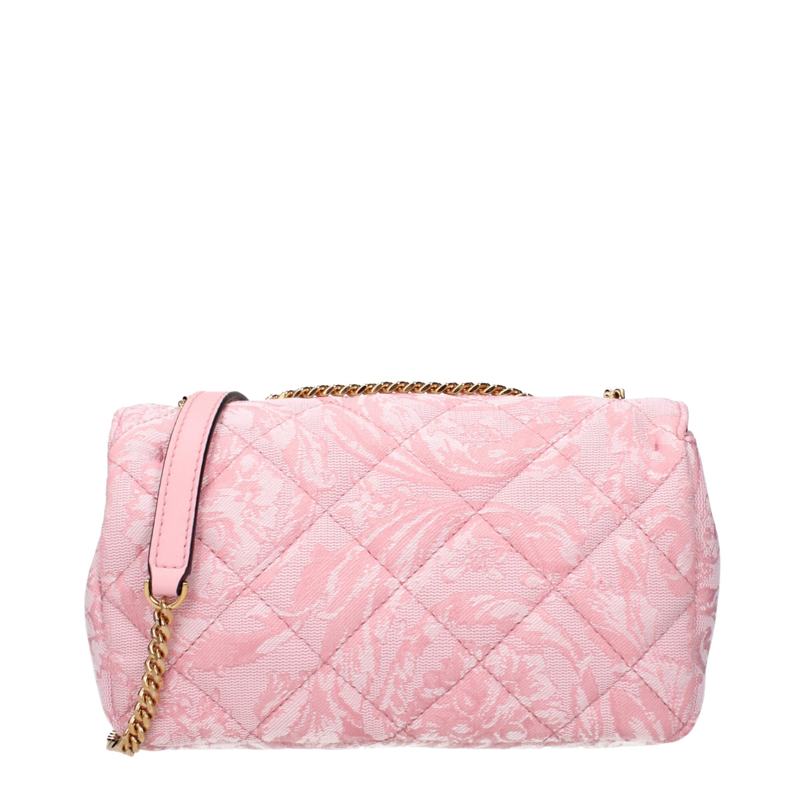 Rosa Schultertasche aus Stoff
