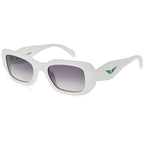 Sonnenbrille aus weißem Acetat