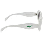 Sonnenbrille aus weißem Acetat