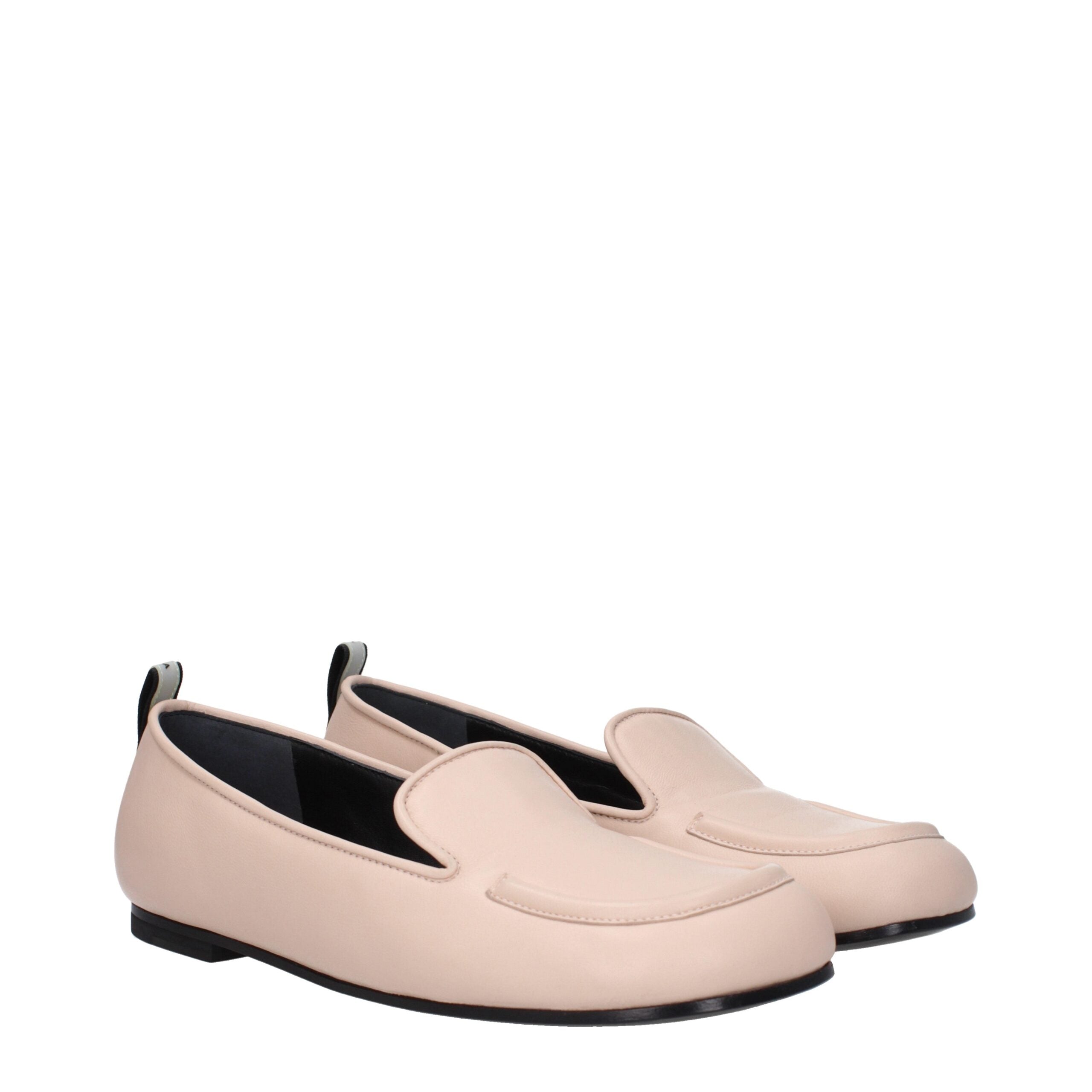 Rosa Slipper aus Leder