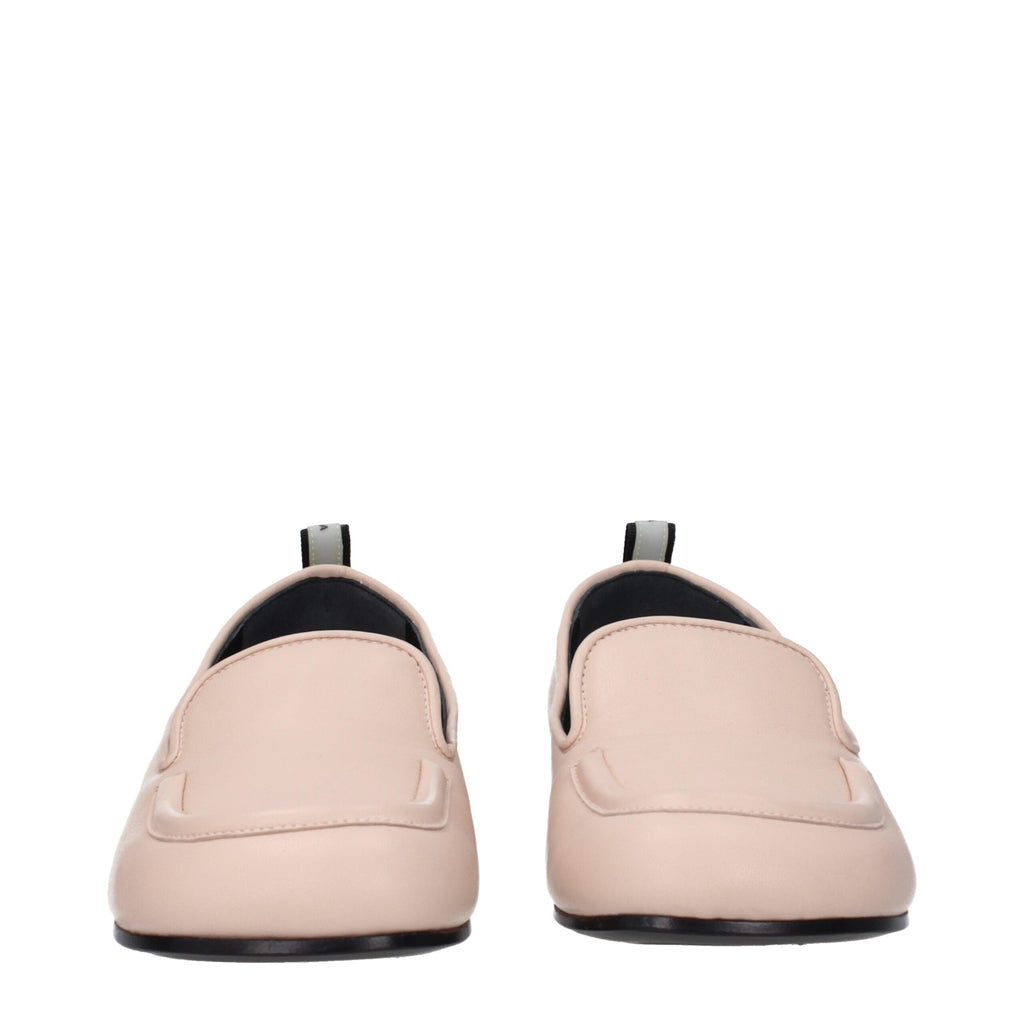 Mocassini slip-on in pelle rosa