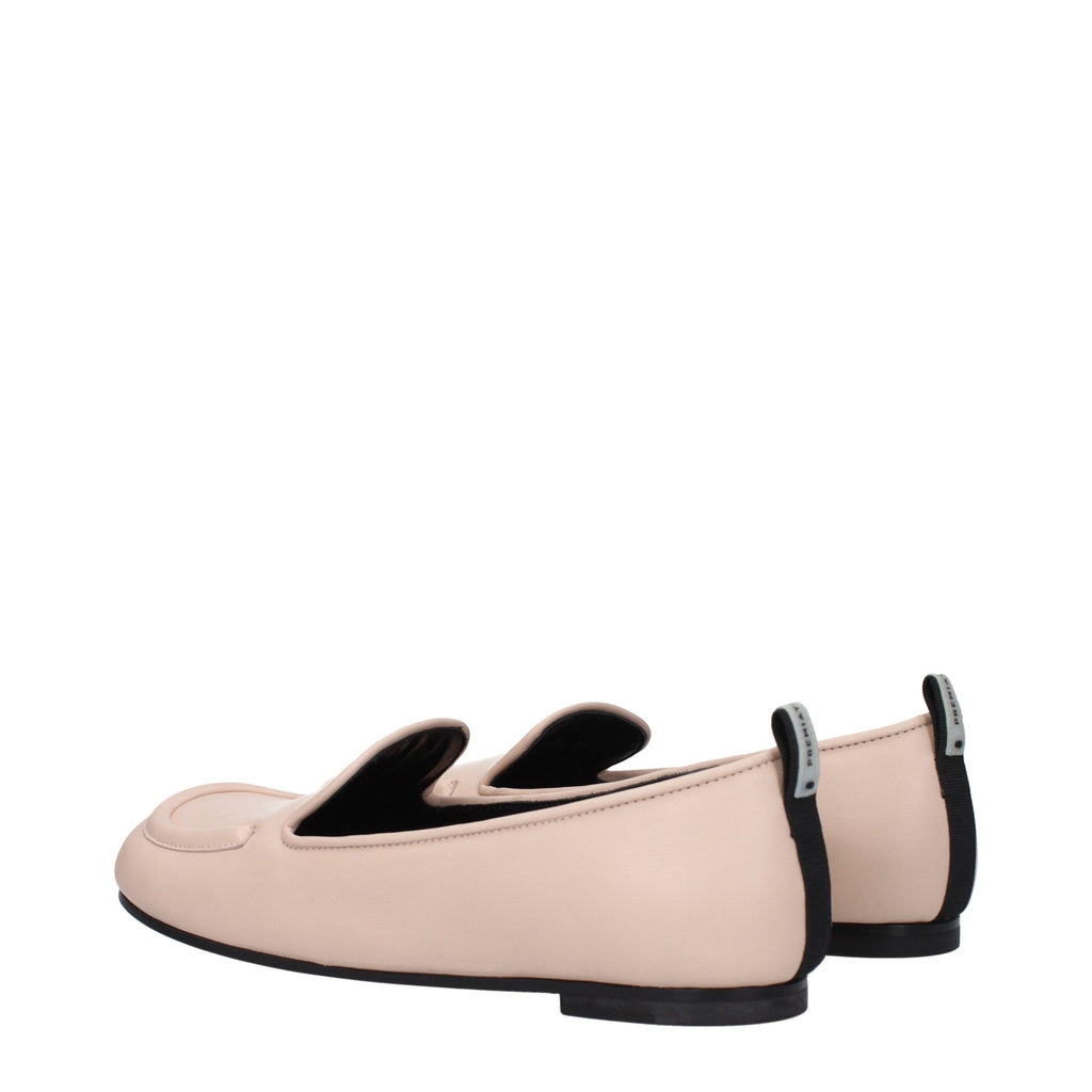 Mocassini slip-on in pelle rosa