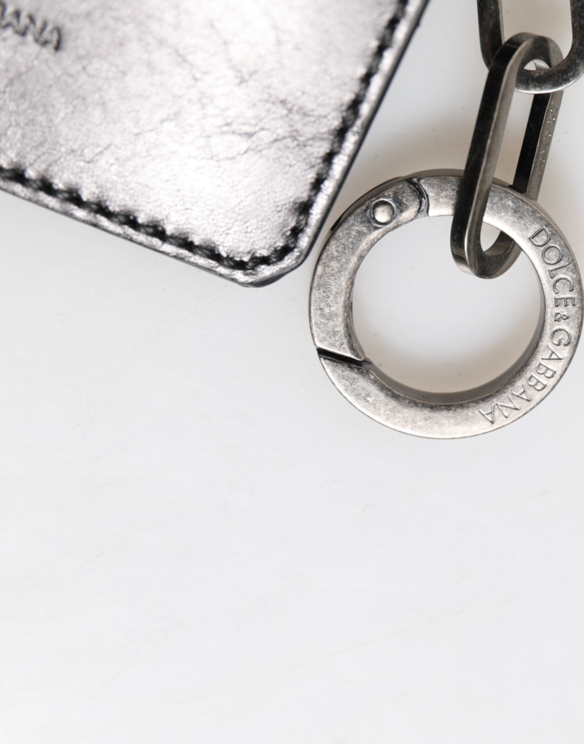 Portemonnaie schwarz Leder geprägtes Logo Schlüsselanhänger Kartenhalter Portemonnaie