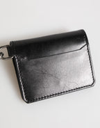 Portemonnaie schwarz Leder geprägtes Logo Schlüsselanhänger Kartenhalter Portemonnaie