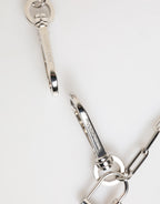 Silver Tone Metal Chain DG Logo Pendant Men Necklace