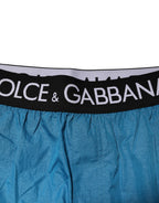 Blue Logo Waistband Beachwear Shorts Swimwear