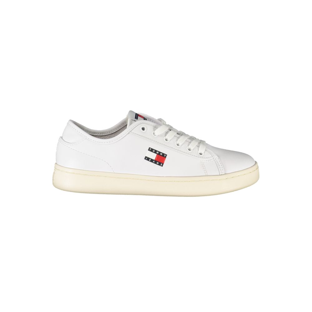 Weißer Polyurethan-Sneaker für Damen