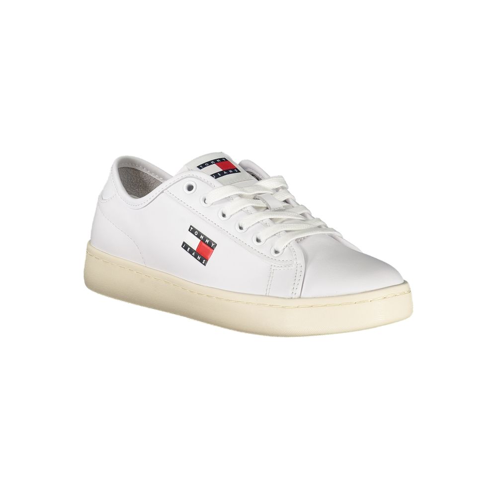 Weißer Polyurethan-Sneaker für Damen
