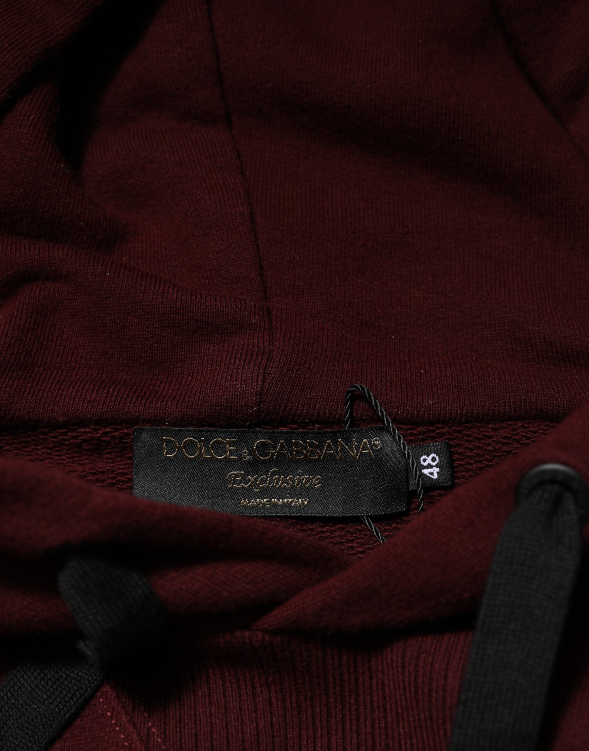 Burgundy Cotton Plaid Lined Men Hoodie Sweater