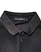 Graues Poloshirt für Herren mit Baumwollkragen