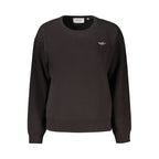 Black Polyester Women Sweatshirt