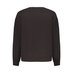 Black Polyester Women Sweatshirt