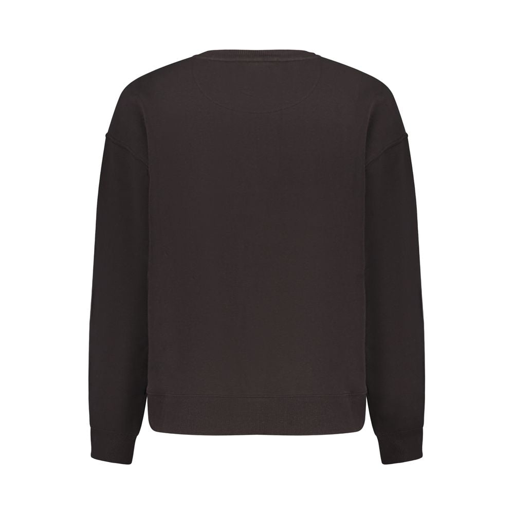 Black Polyester Women Sweatshirt