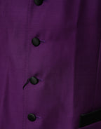 Purple Wool Dress Formal Waistcoat Vest