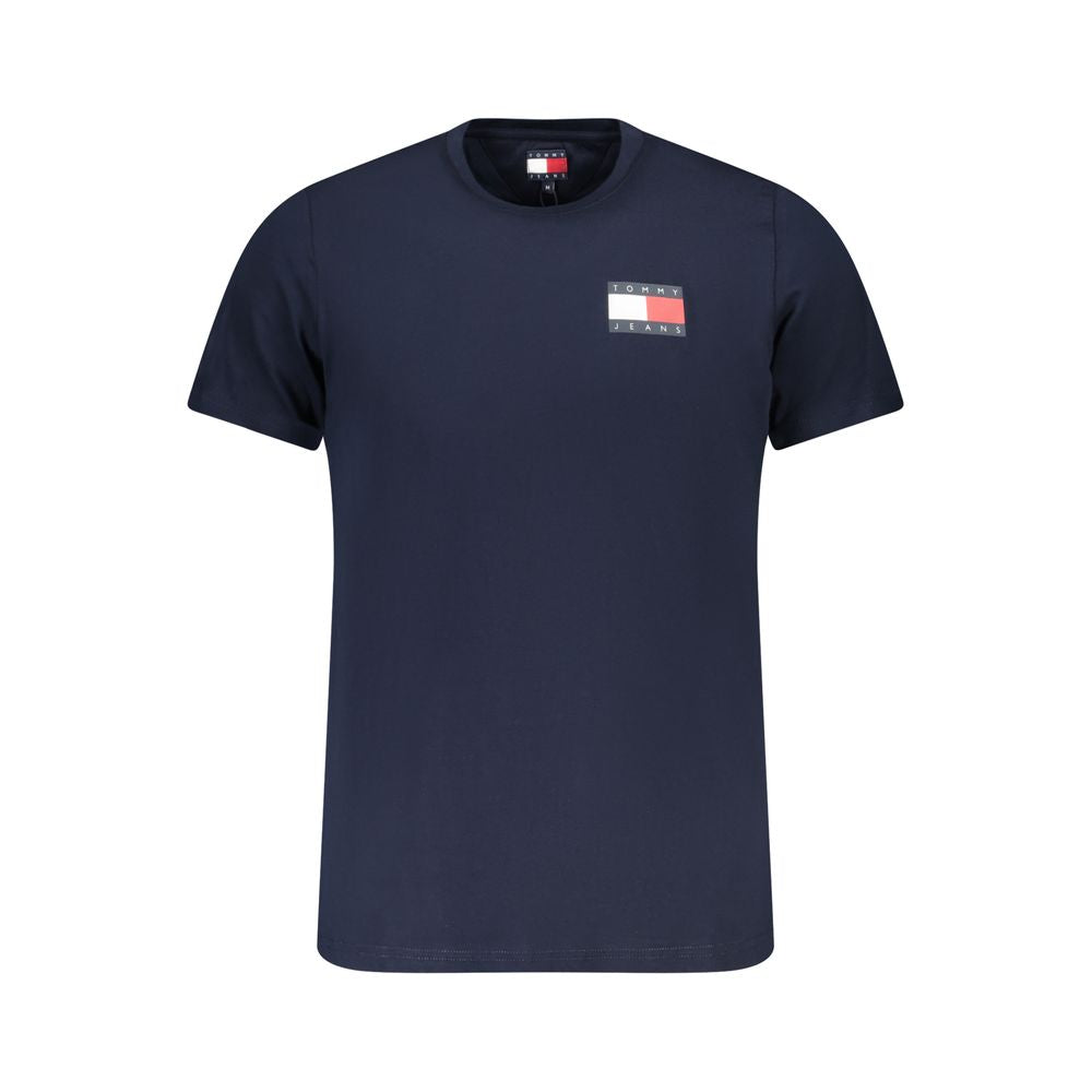 Blaues Baumwoll-Herren-T-Shirt