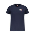 Blaues Baumwoll-Herren-T-Shirt