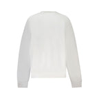 White Cotton Women Sweatshirt