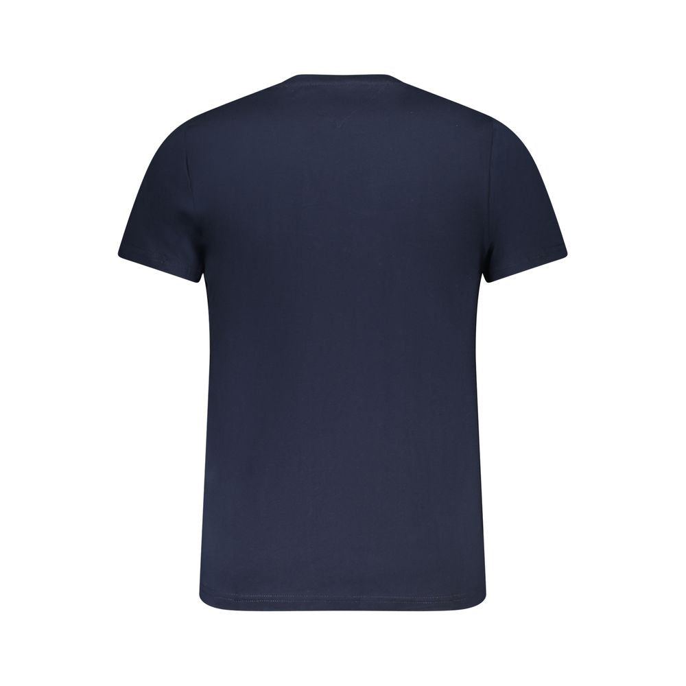 Blaues Baumwoll-Herren-T-Shirt
