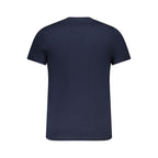 Blaues Baumwoll-Herren-T-Shirt