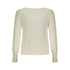 Weiß Viskose Damen Cardigan