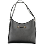 Schwarze Damenhandtasche aus Polyurethan