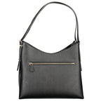 Schwarze Damenhandtasche aus Polyurethan
