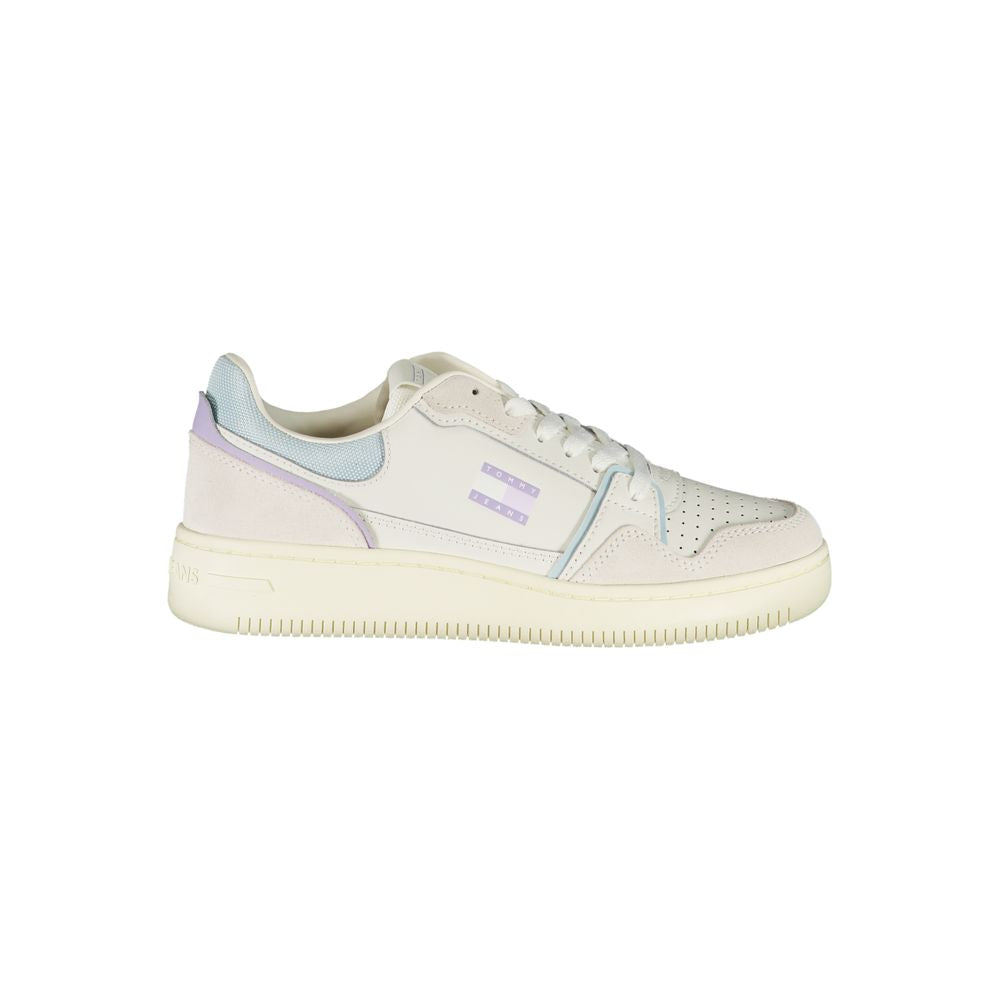 Weißer Polyurethan Damen Sneaker