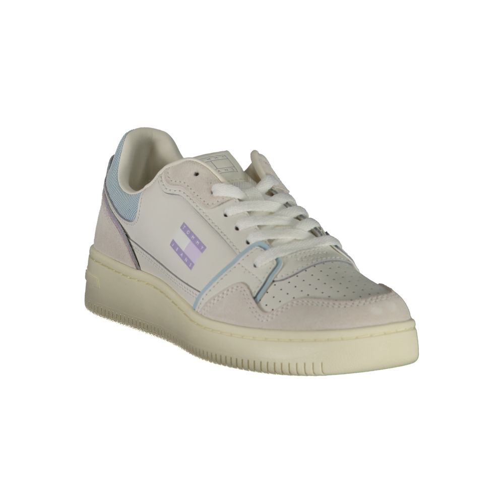 Weißer Polyurethan Damen Sneaker