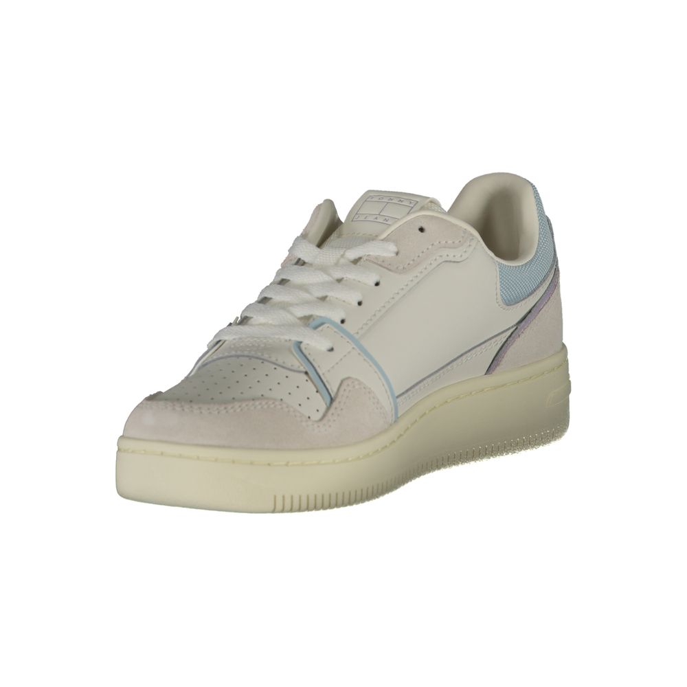 Weißer Polyurethan Damen Sneaker
