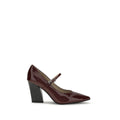 Bordeaux Kalbsleder Bos Taurus Pumps mit hohem Absatz