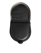 Black Polished Crocodile Leather Mens Coin Purse Wallet